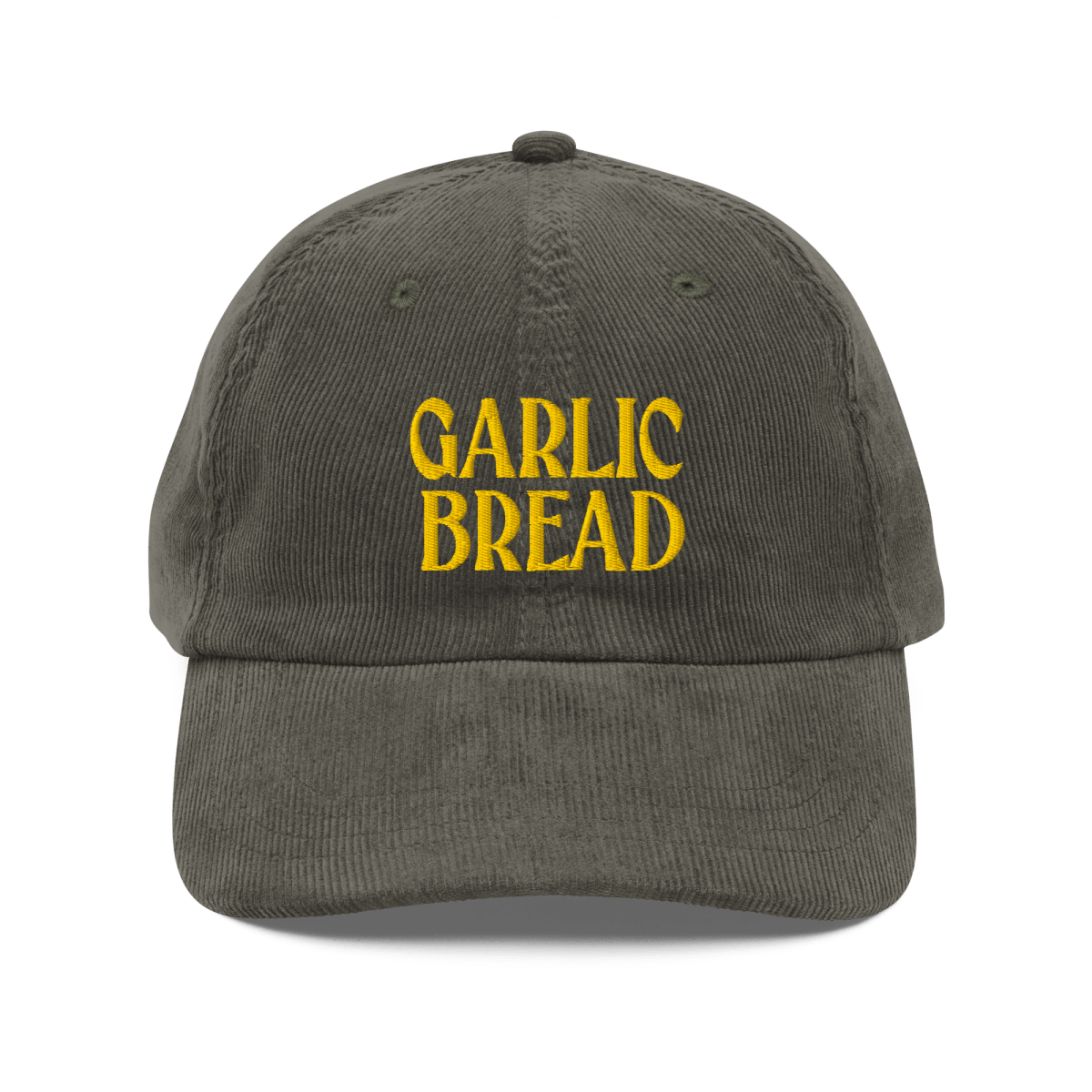 Garlic Bread Embroidered Corduroy Hat 🧄🍞 - Polychrome Goods 🍊