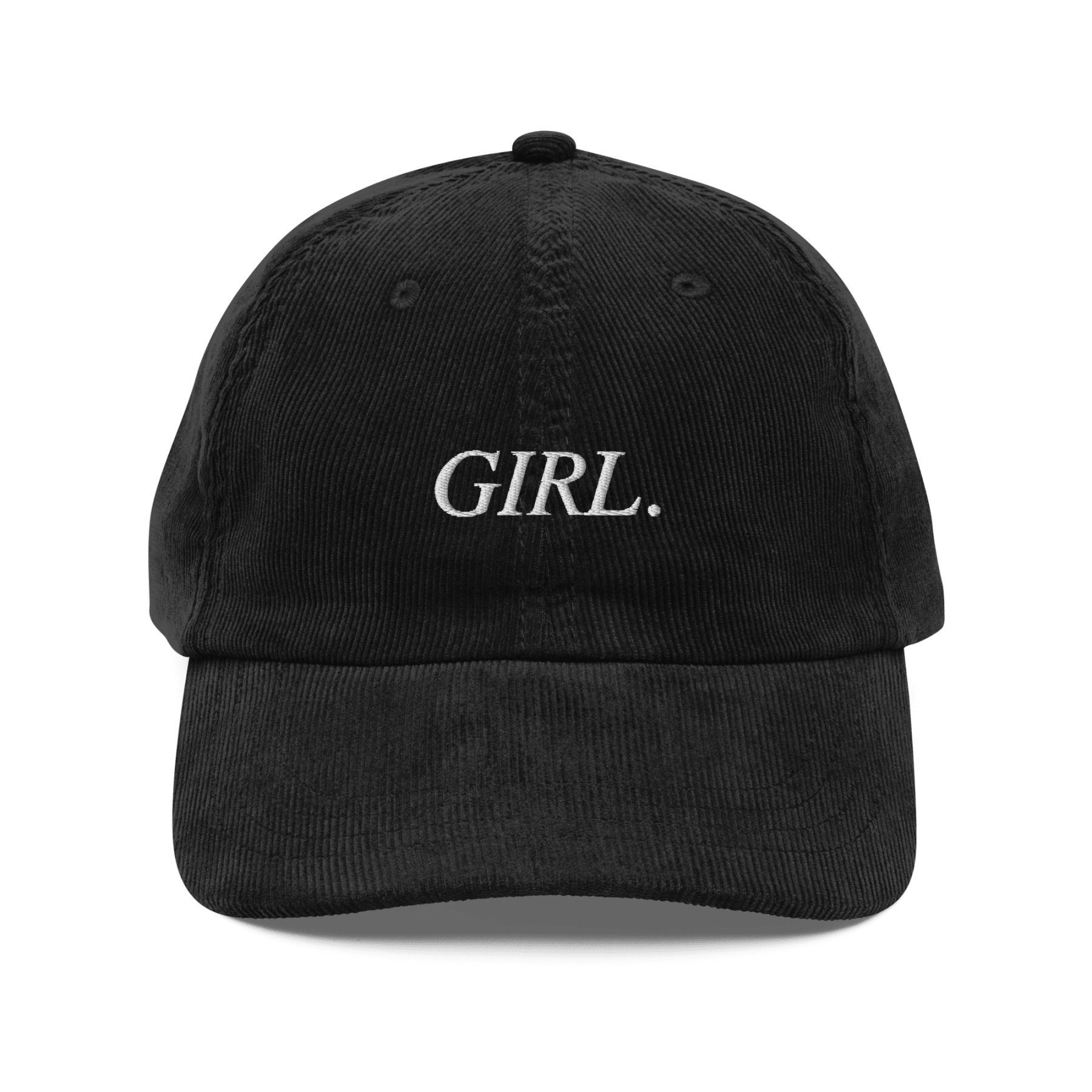 GIRL. Embroidered Corduroy Hat - Polychrome Goods