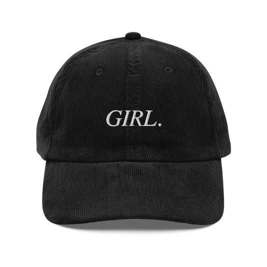 GIRL. Embroidered Corduroy Hat - Polychrome Goods