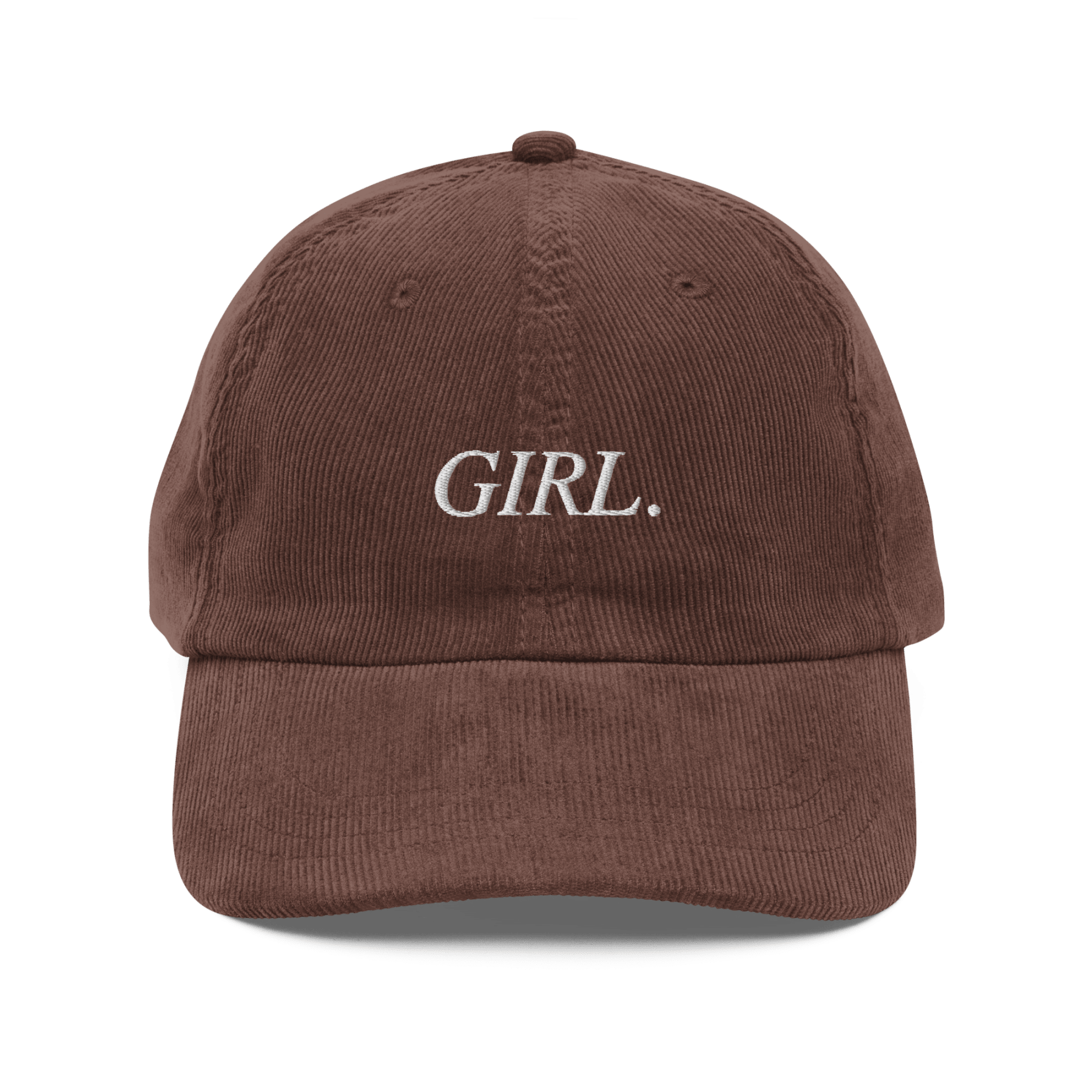 GIRL. Embroidered Corduroy Hat - Polychrome Goods