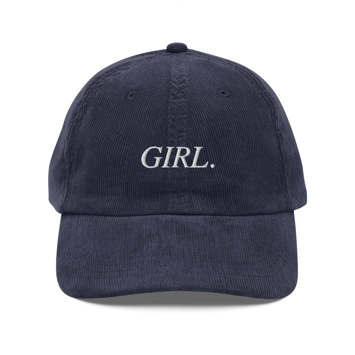 GIRL. Embroidered Corduroy Hat - Polychrome Goods