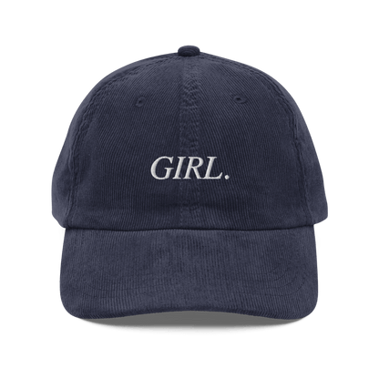 GIRL. Embroidered Corduroy Hat - Polychrome Goods