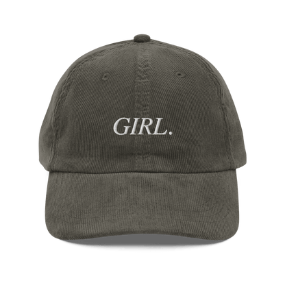 GIRL. Embroidered Corduroy Hat - Polychrome Goods