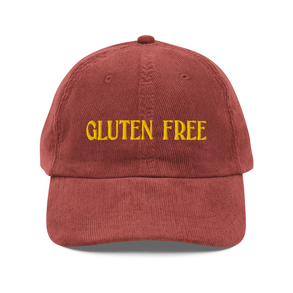 GLUTEN FREE Embroidered Corduroy Hat - Polychrome Goods 🍊