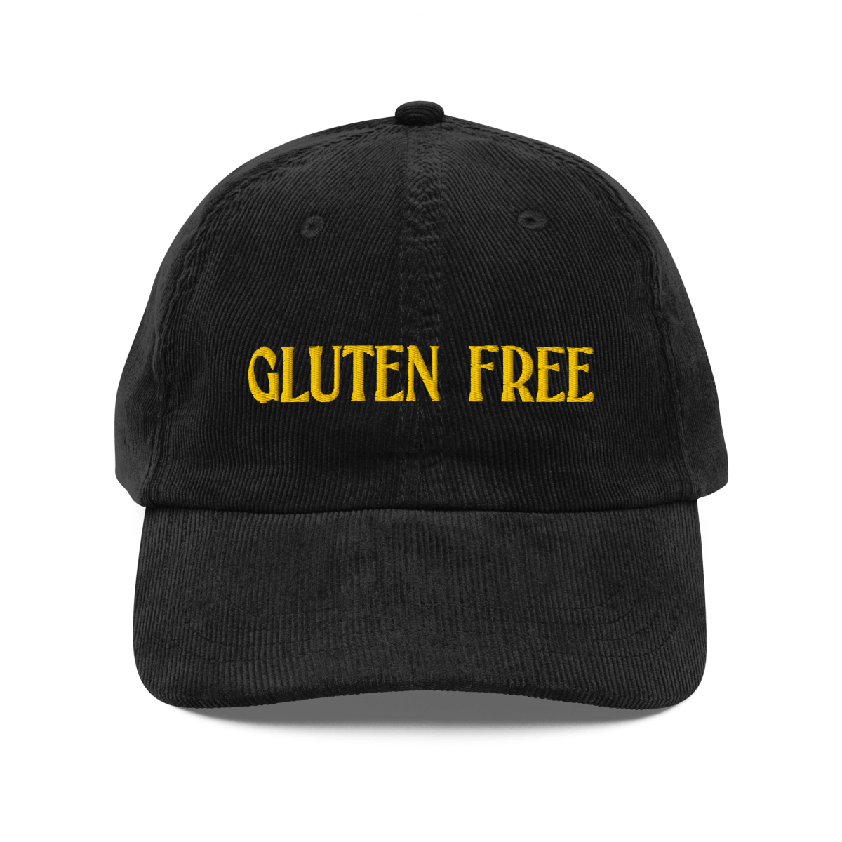 GLUTEN FREE Embroidered Corduroy Hat - Polychrome Goods 🍊