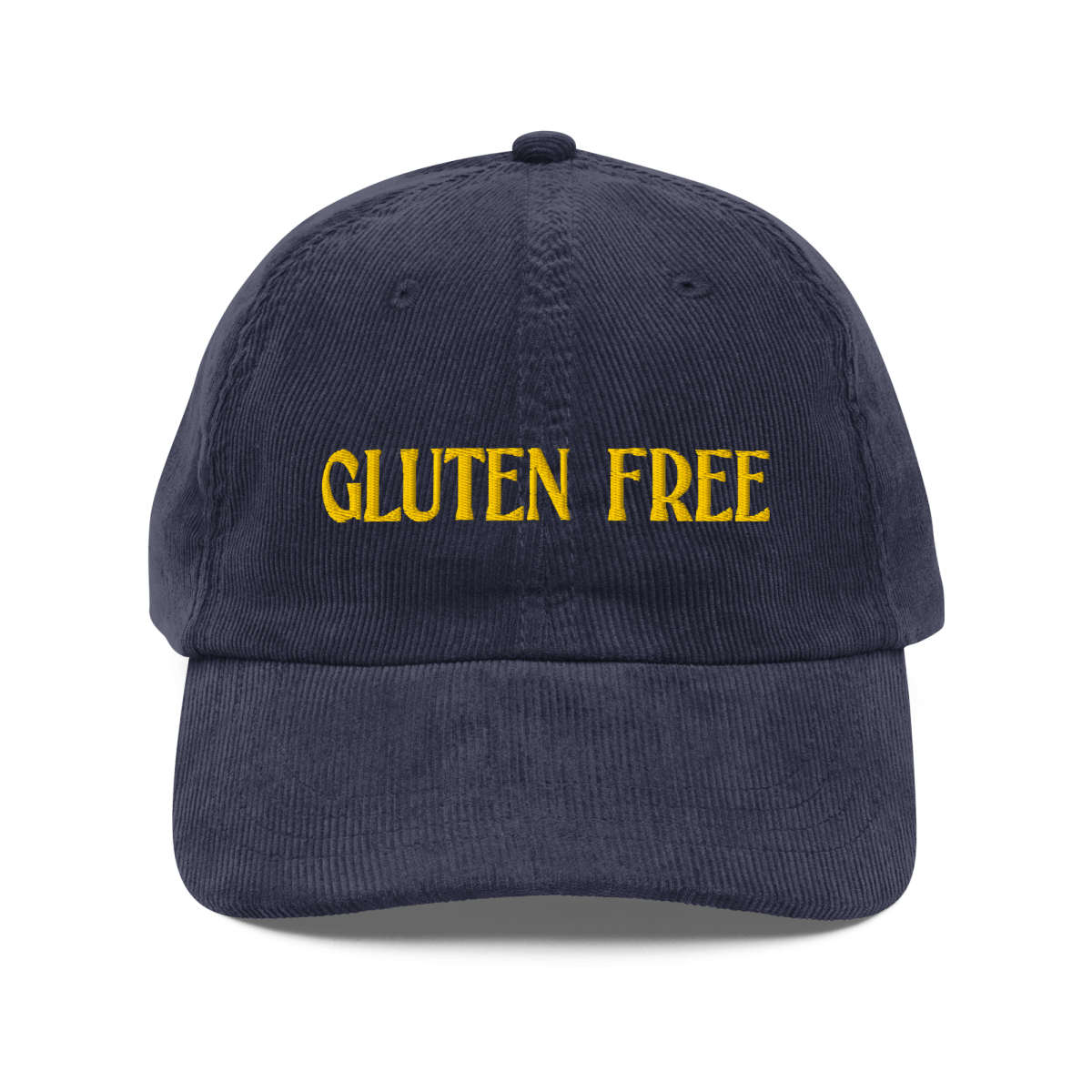 GLUTEN FREE Embroidered Corduroy Hat - Polychrome Goods 🍊