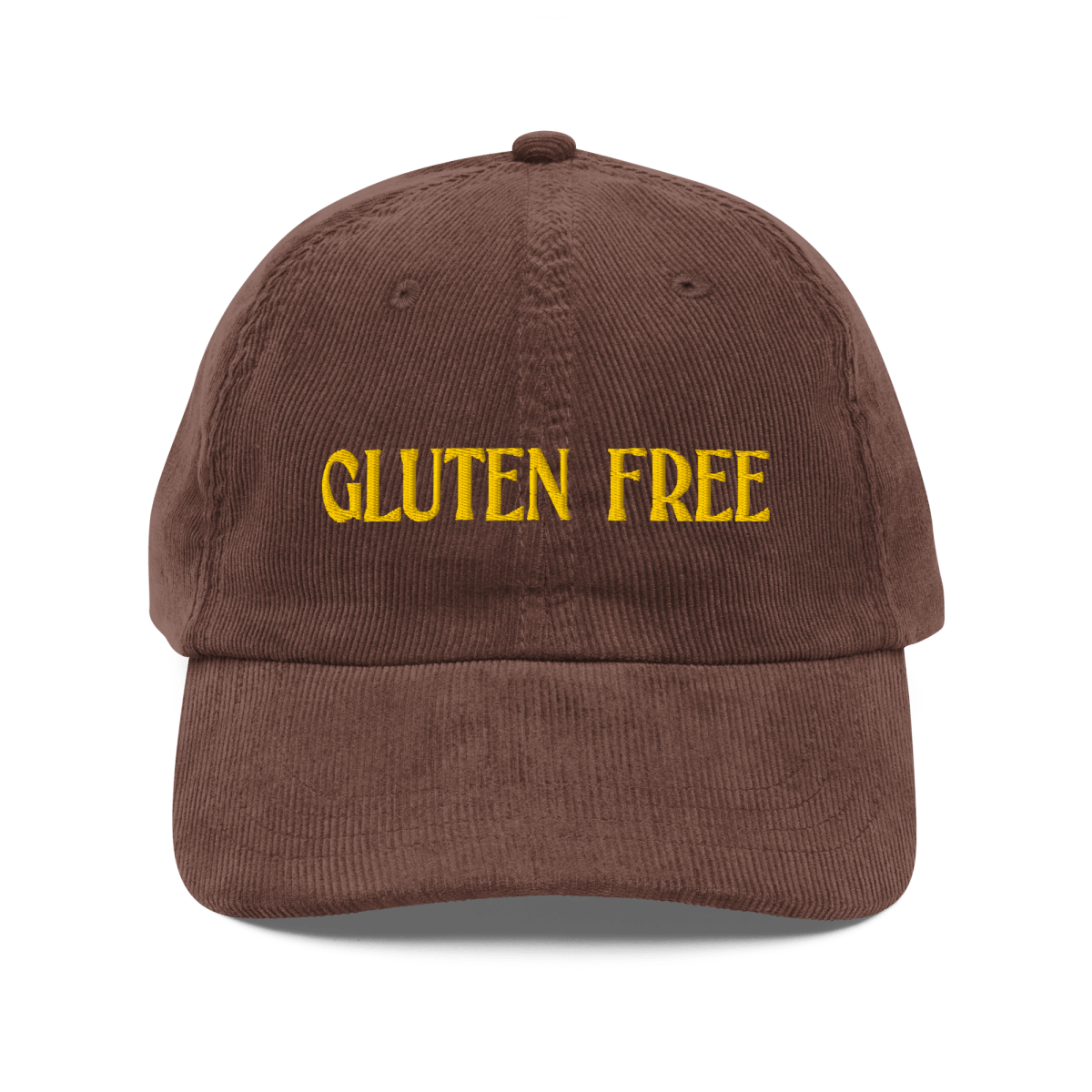 GLUTEN FREE Embroidered Corduroy Hat - Polychrome Goods 🍊