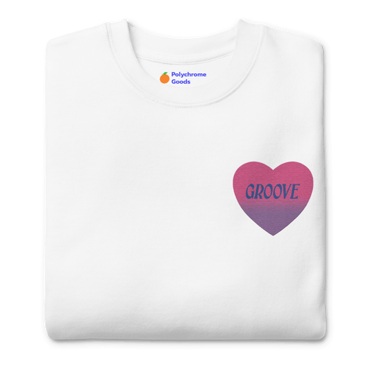 Groove is in the Heart 💜 Embroidered Sweatshirt - Polychrome Goods 🍊