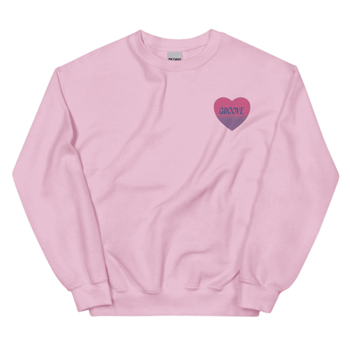 Groove is in the Heart Embroidered Sweatshirt (Unisex)