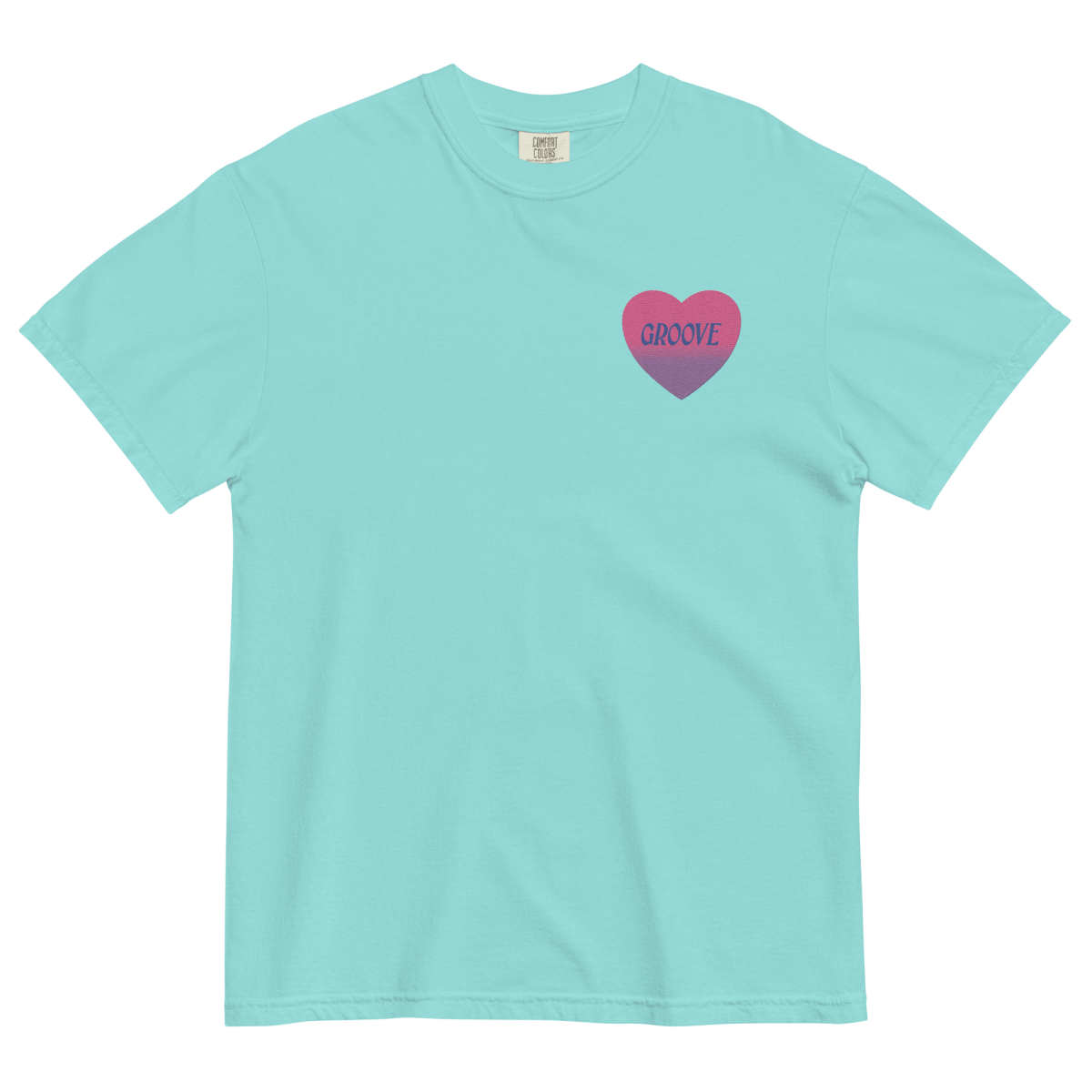 Groove is in the Heart Embroidered T-shirt (Unisex) - Polychrome Goods 🍊