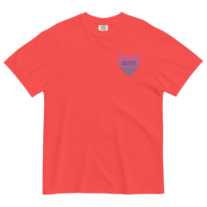 Groove is in the Heart Embroidered T-shirt (Unisex) - Polychrome Goods 🍊