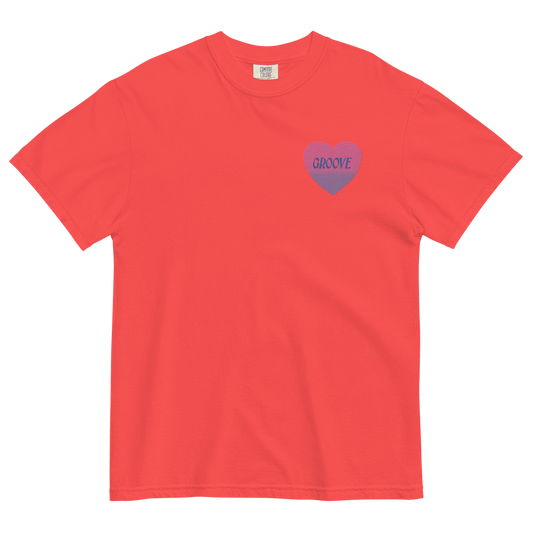 Groove is in the Heart Embroidered T-shirt (Unisex) - Polychrome Goods 🍊