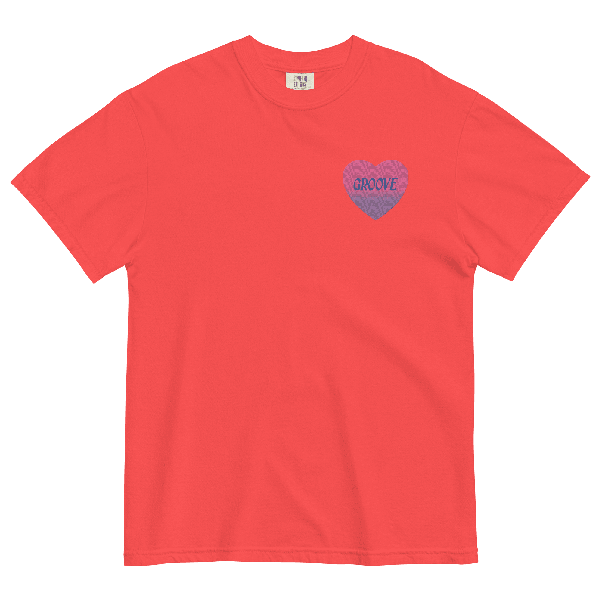 Groove is in the Heart Embroidered T-shirt (Unisex) Polychrome Goods 🍊