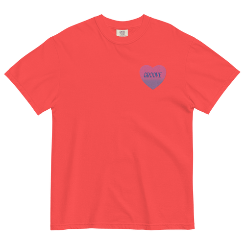 Groove is in the Heart Embroidered T-shirt (Unisex)