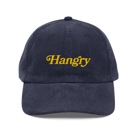 Hangry Embroidered Corduroy Hat - Polychrome Goods 🍊