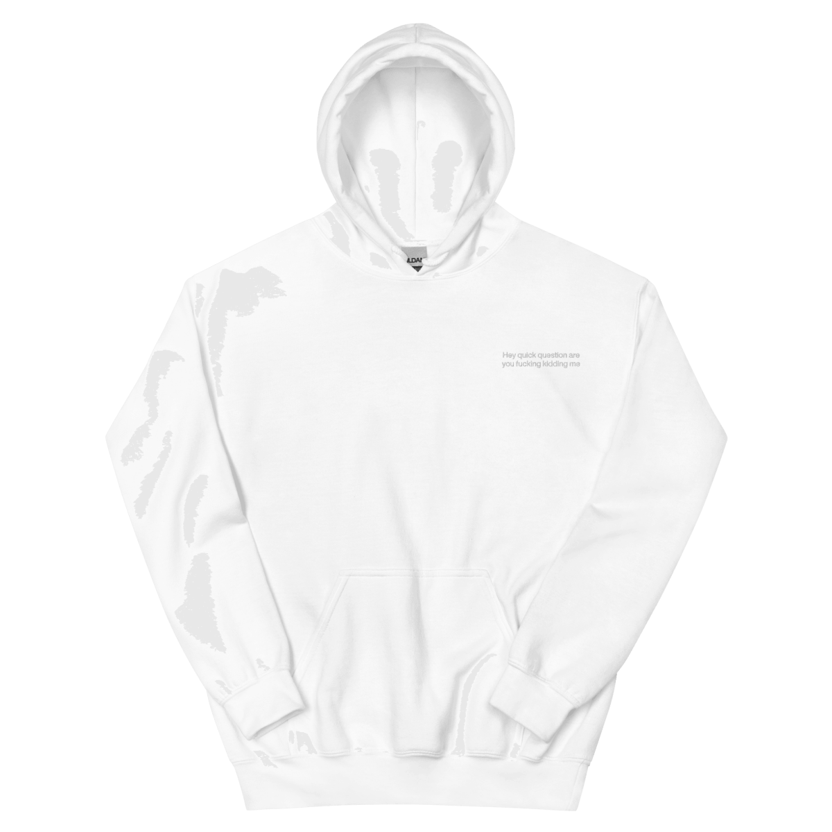 Hey quick question are you fucking kidding me Hoodie - Polychrome Goods 🍊