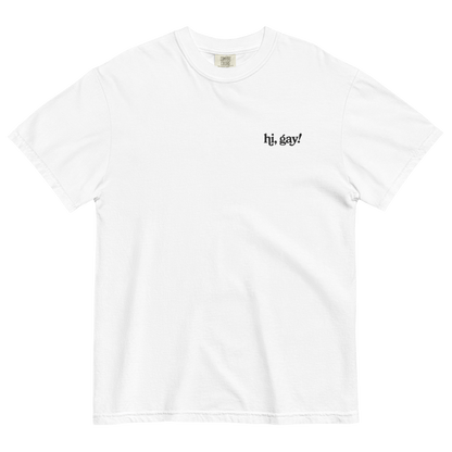 Hi, Gay! Embroidered T-Shirt - Polychrome Goods 🍊