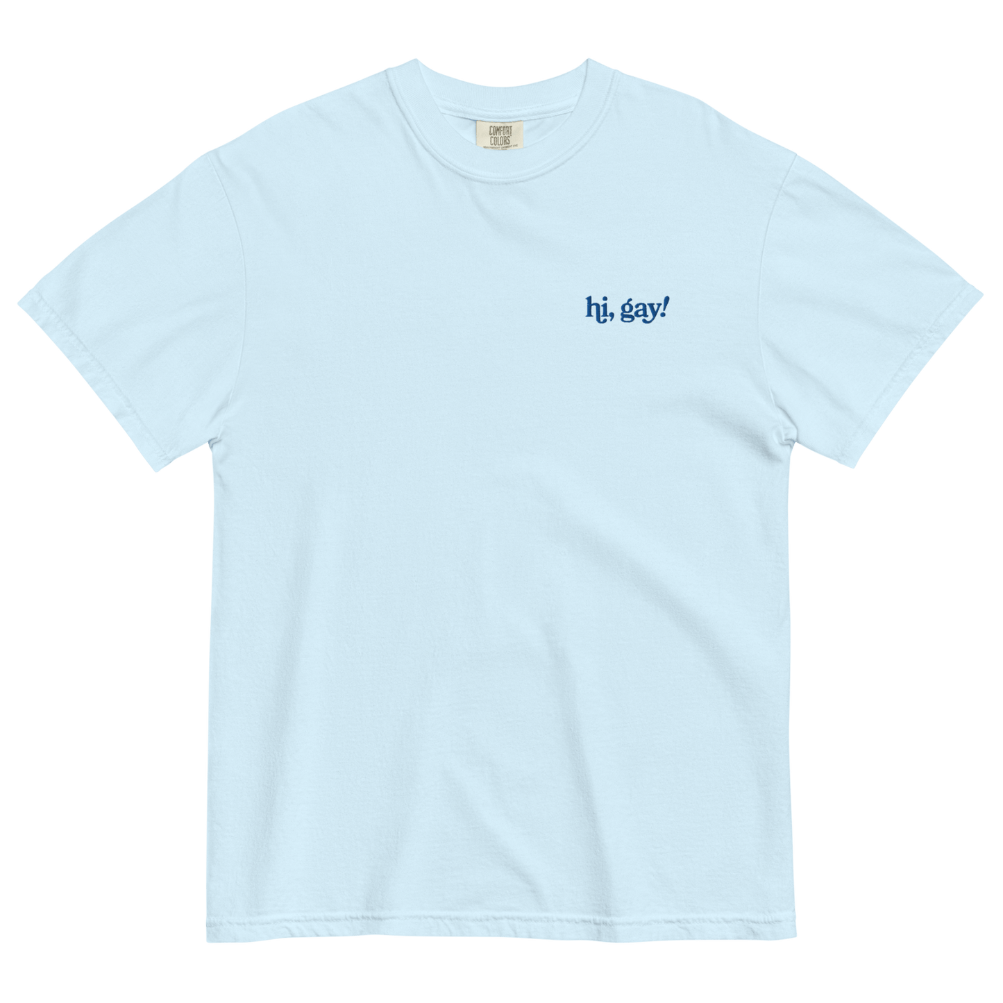 Hi, Gay! Embroidered T-Shirt - Polychrome Goods 🍊