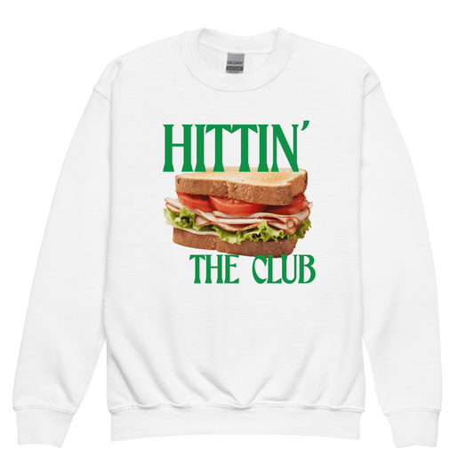 Hittin' The Club Youth Kids Sweatshirt - Polychrome Goods 🍊