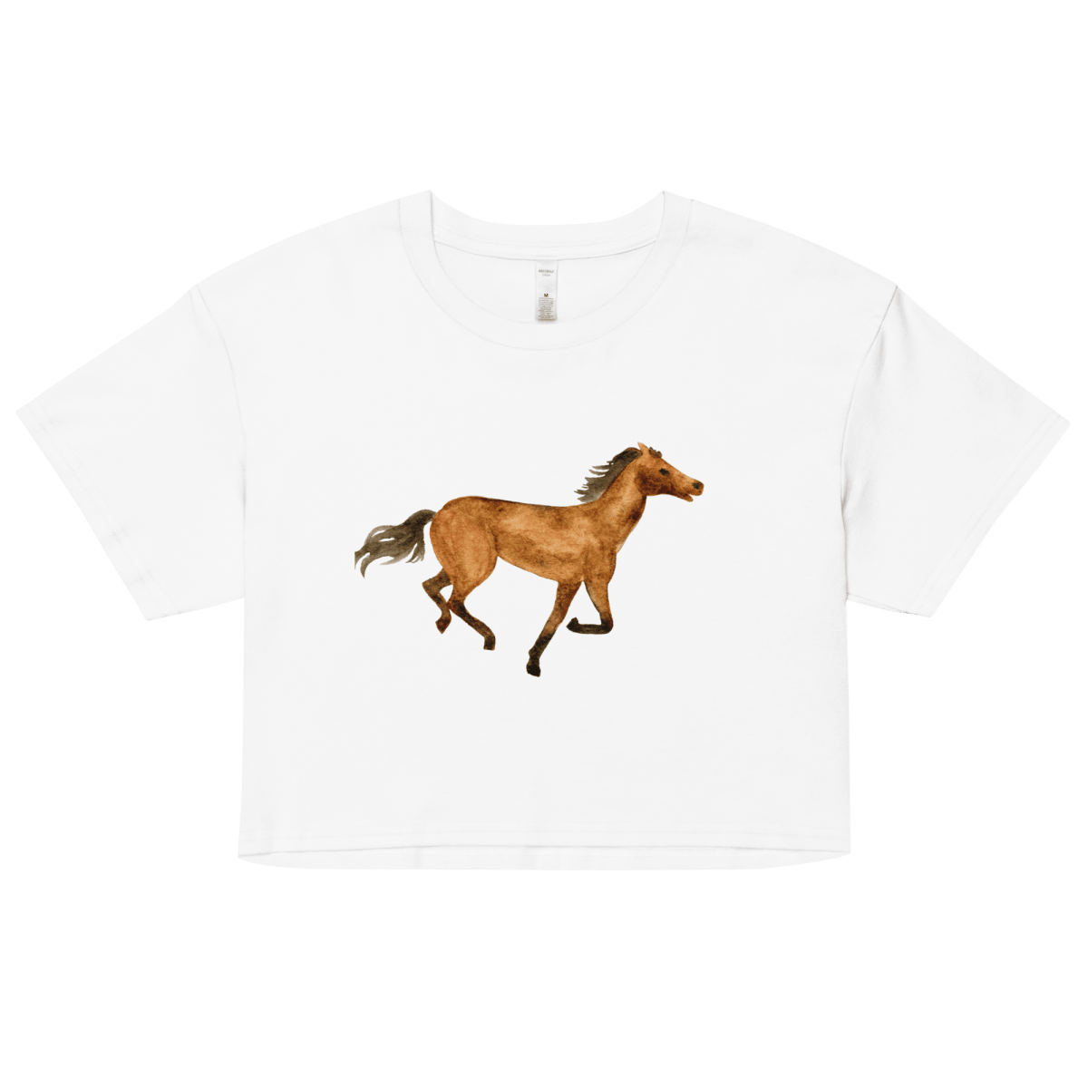 Horse Crop Top: Playful Summer Outfit by Polychrome Goods Horse Crop Top: Playful Summer Outfit by Polychrome Goods