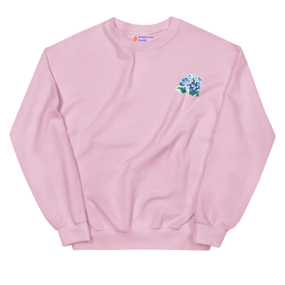 Hydrangea Flower Embroidered Sweatshirt