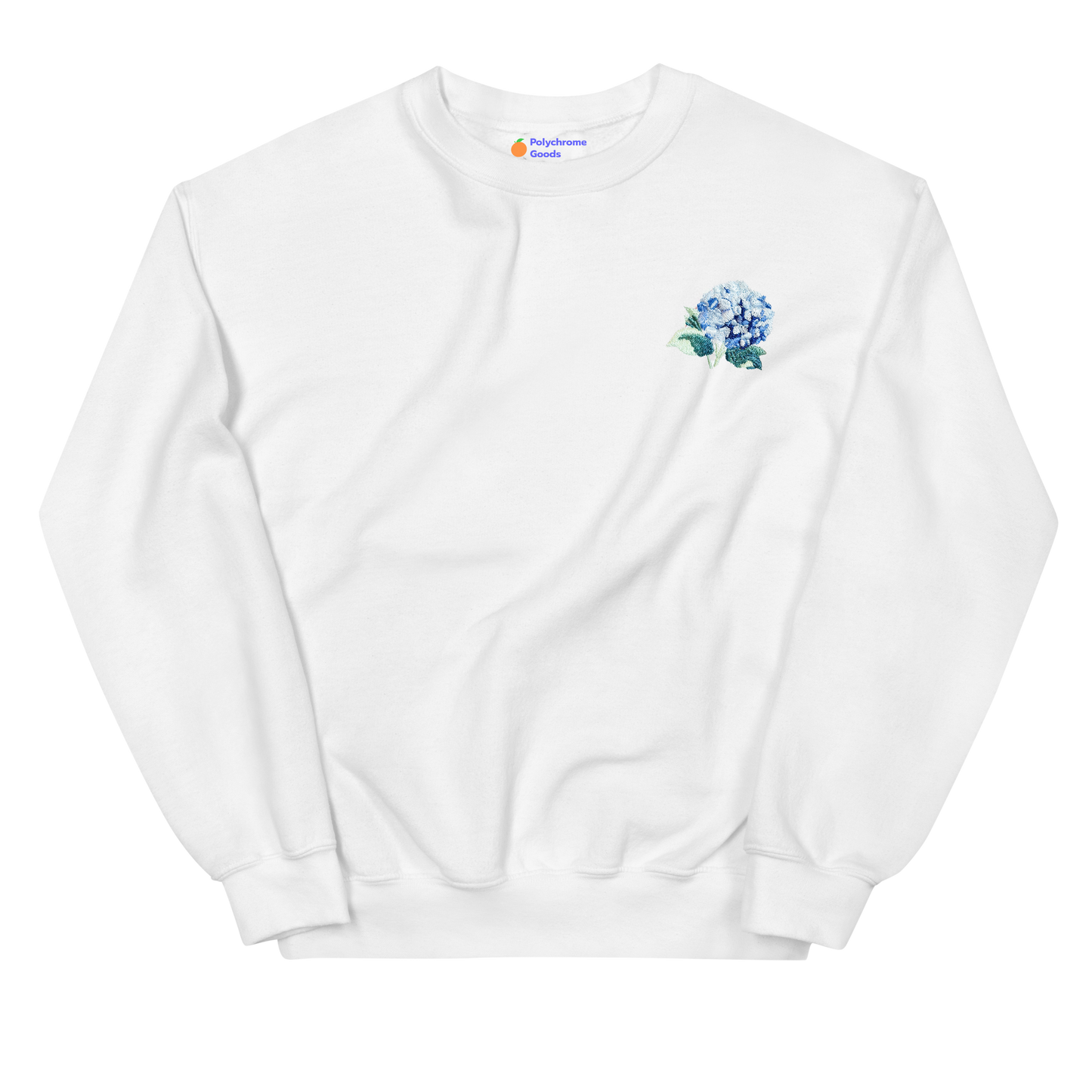 Hydrangea Flower Embroidered Sweatshirt