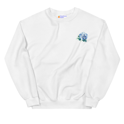 Hydrangea Flower Embroidered Sweatshirt