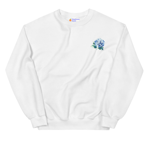 Hydrangea Flower Embroidered Sweatshirt