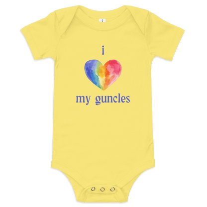 I Heart My Guncles Baby Onesie - Polychrome Goods 🍊