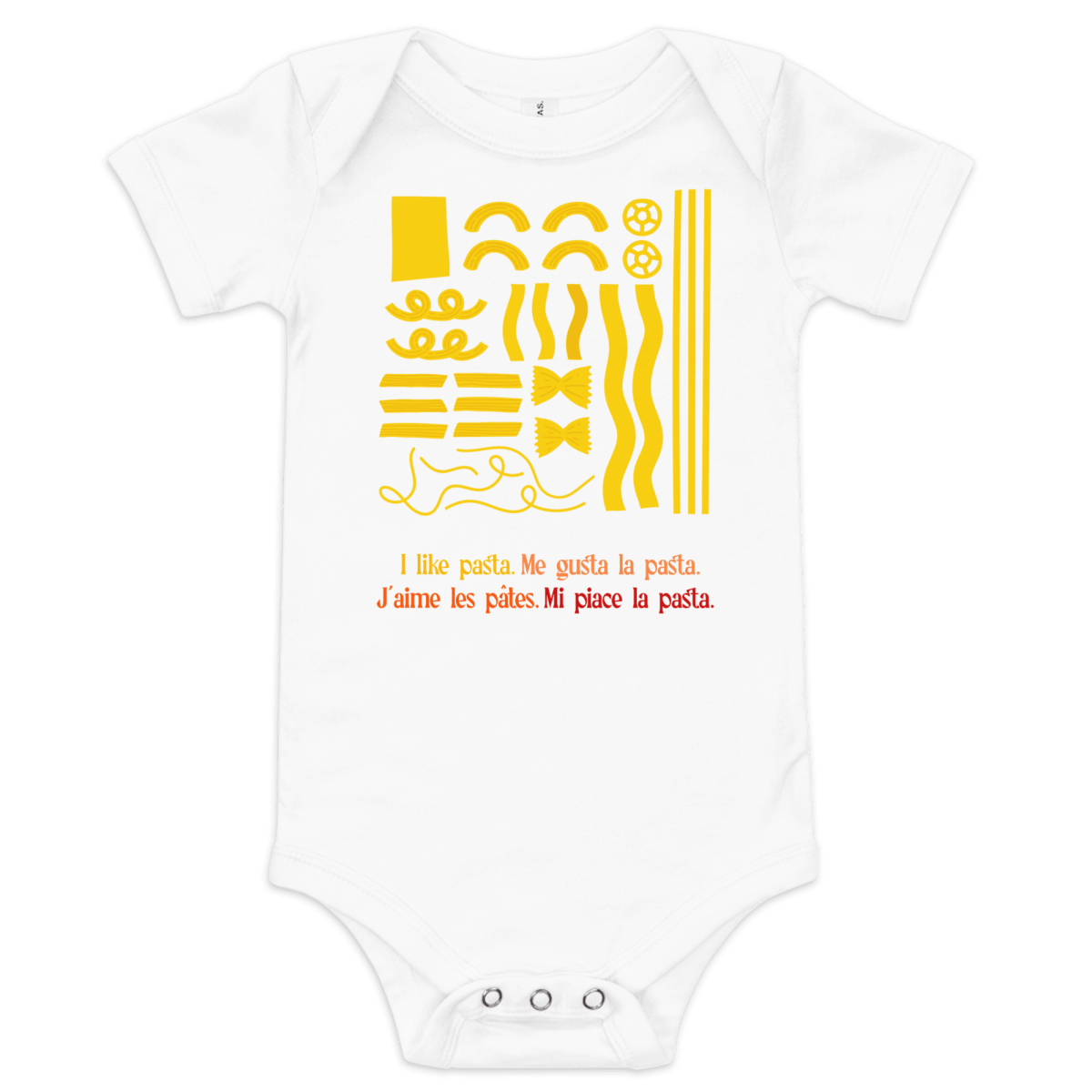 I like pasta. Baby Onesie - Polychrome Goods 🍊