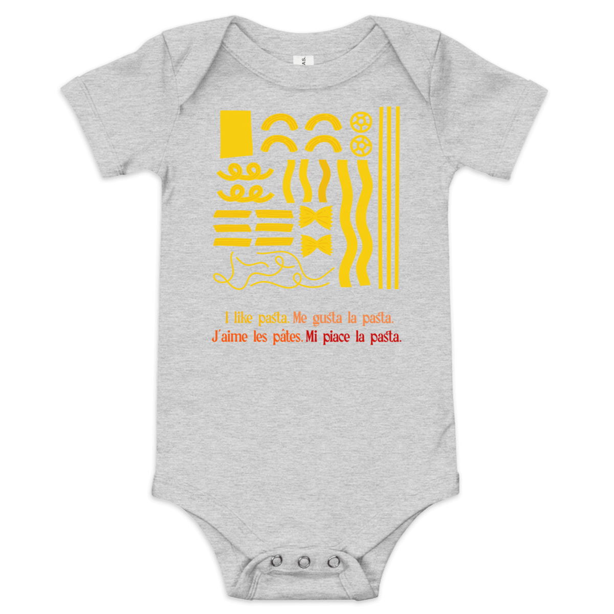 I like pasta. Baby Onesie - Polychrome Goods 🍊