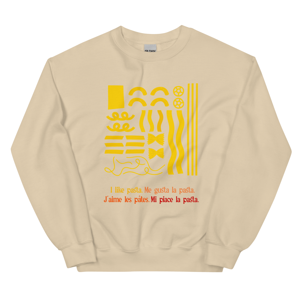 I like pasta. 🍝 Sweatshirt - Polychrome Goods 🍊