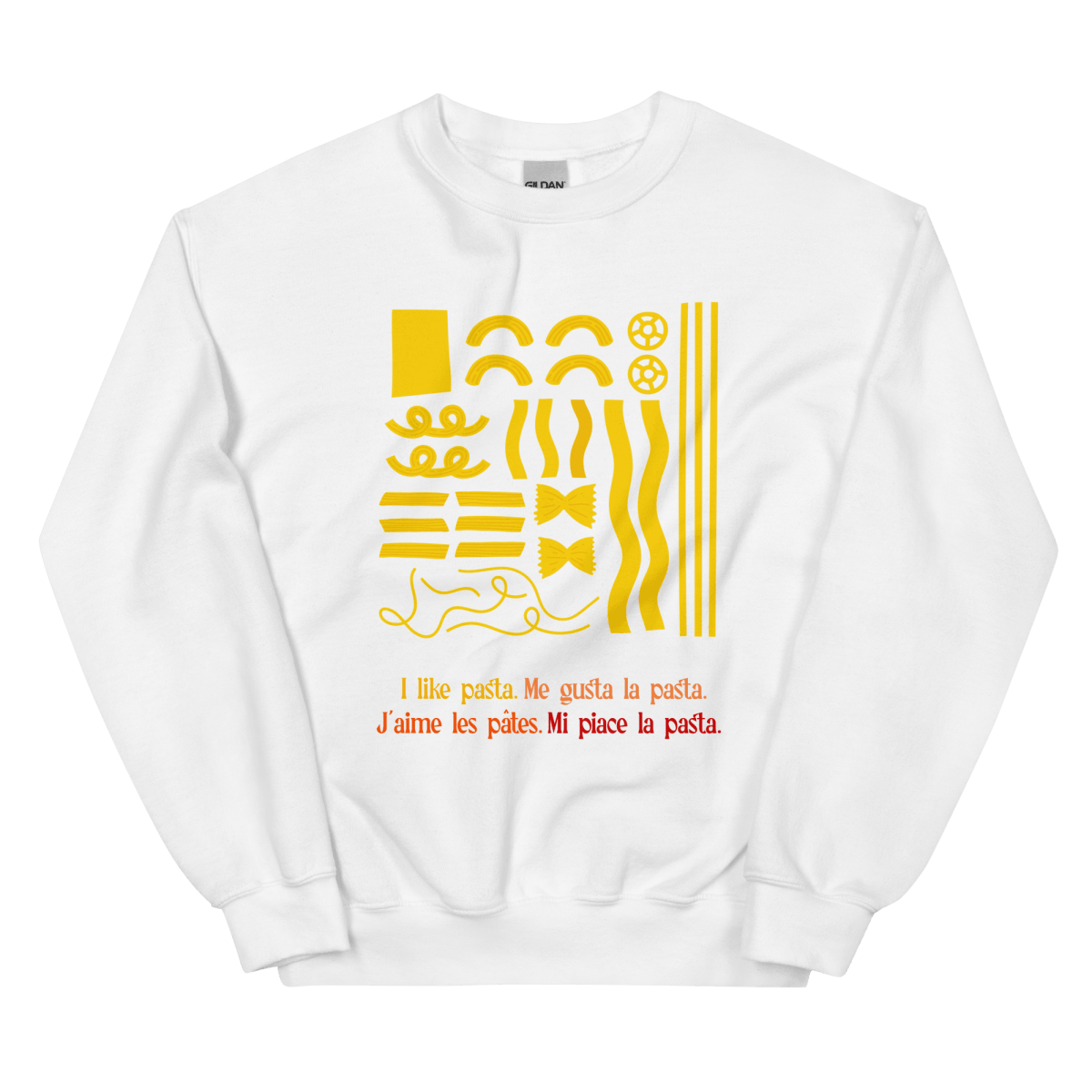 I like pasta. 🍝 Sweatshirt - Polychrome Goods 🍊