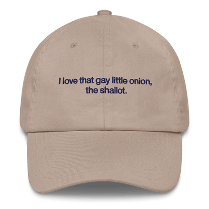 I love that gay little onion, the shallot. Embroidered Hat - Polychrome Goods 🍊