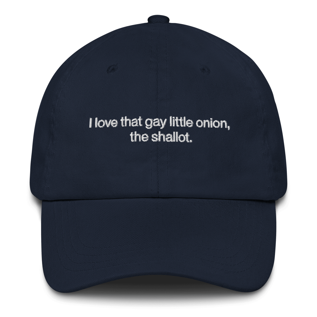 I love that gay little onion, the shallot. Embroidered Hat - Polychrome Goods 🍊