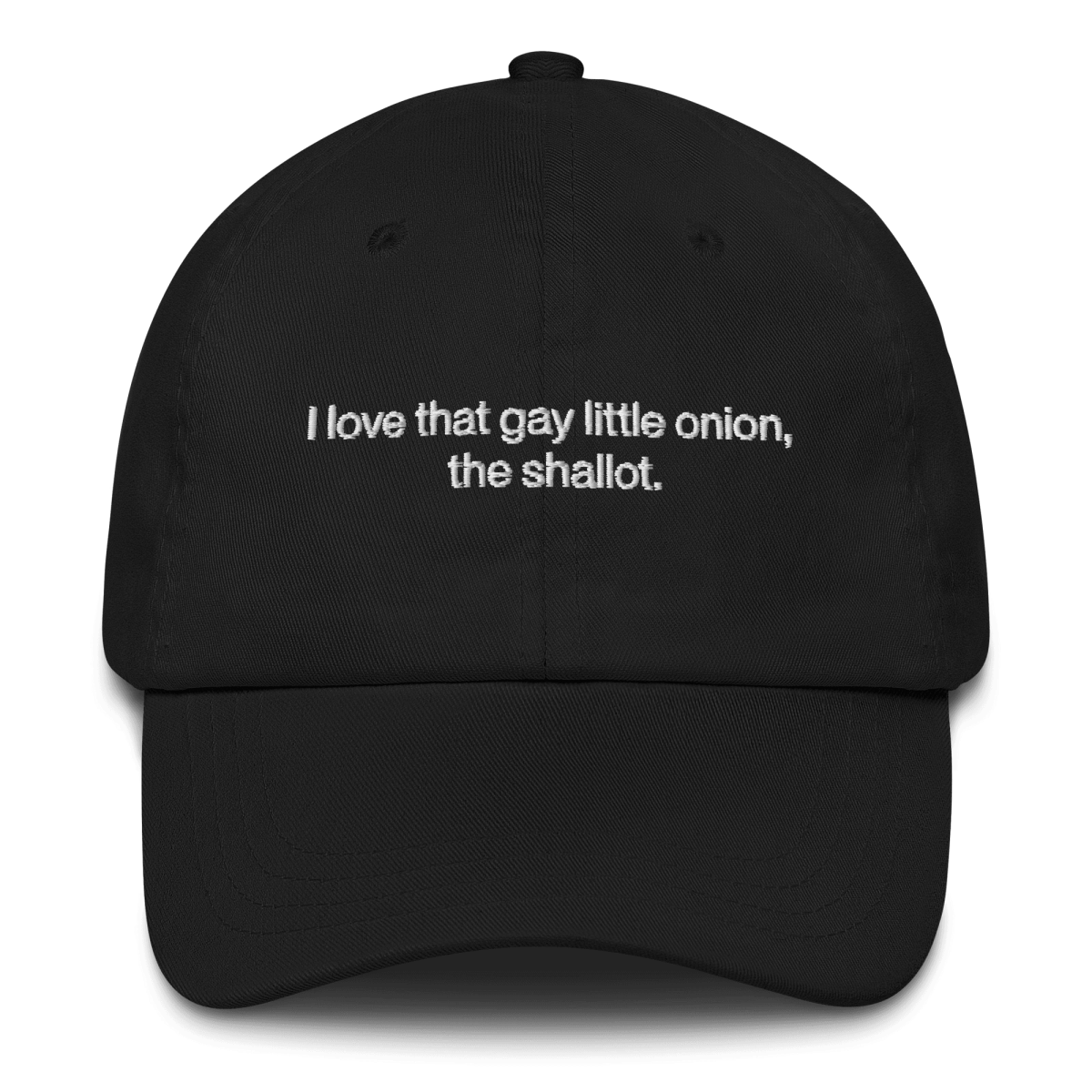 I love that gay little onion, the shallot. Embroidered Hat - Polychrome Goods 🍊