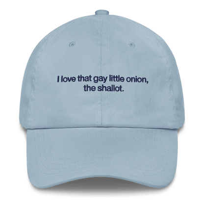 I love that gay little onion, the shallot. Embroidered Hat - Polychrome Goods 🍊