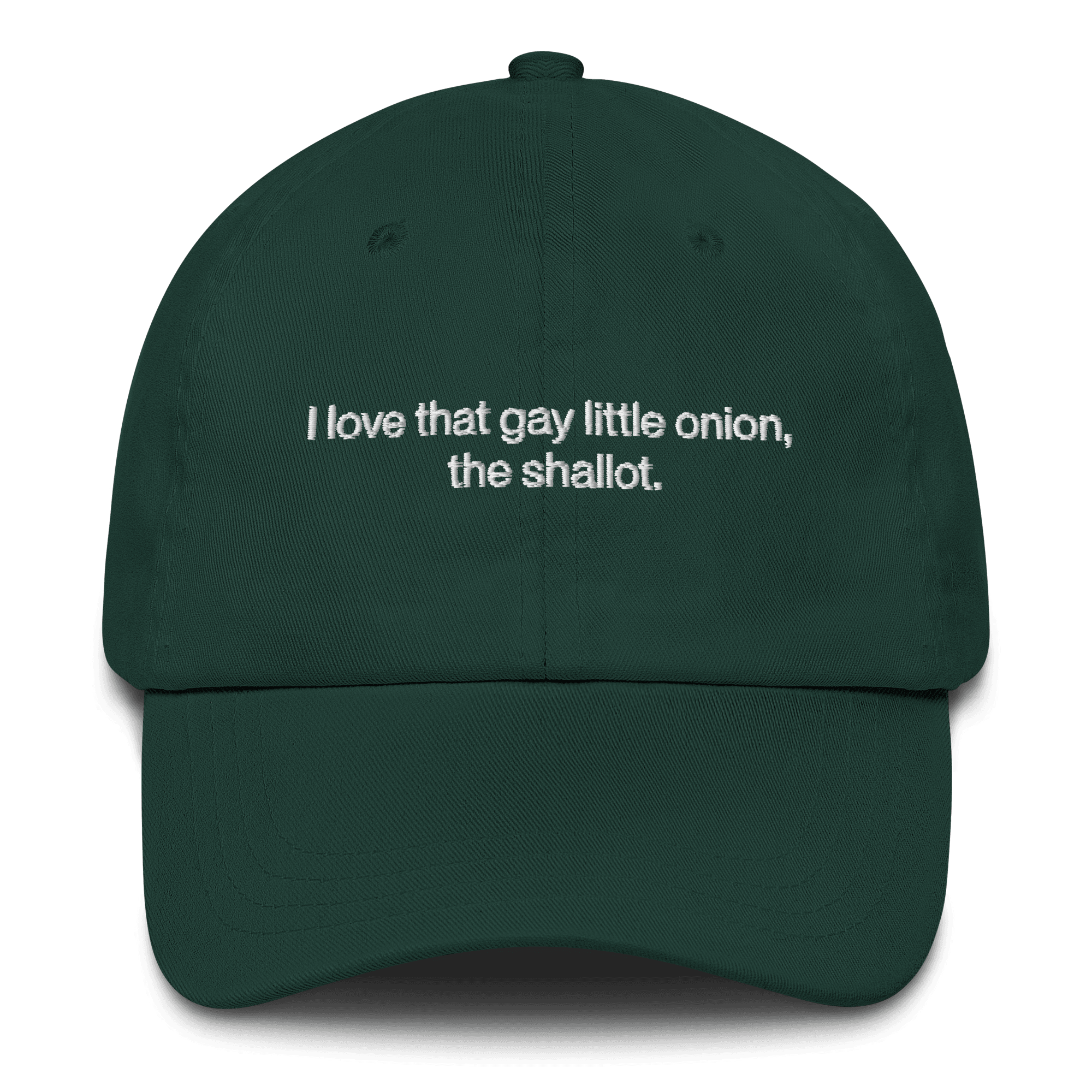 I love that gay little onion, the shallot. Embroidered Hat - Polychrome Goods 🍊