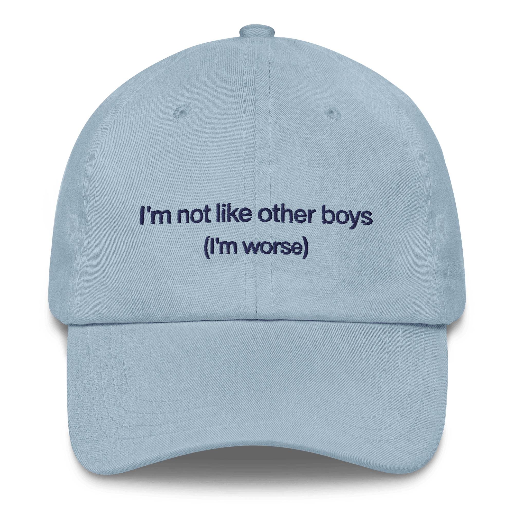 I'm not like the other boys Embroidered Hat - Polychrome Goods 🍊