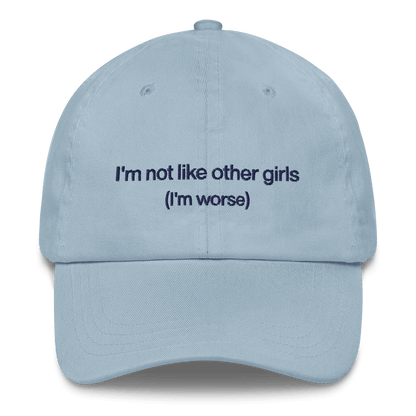 I'm not like the other girls Embroidered Hat - Polychrome Goods 🍊