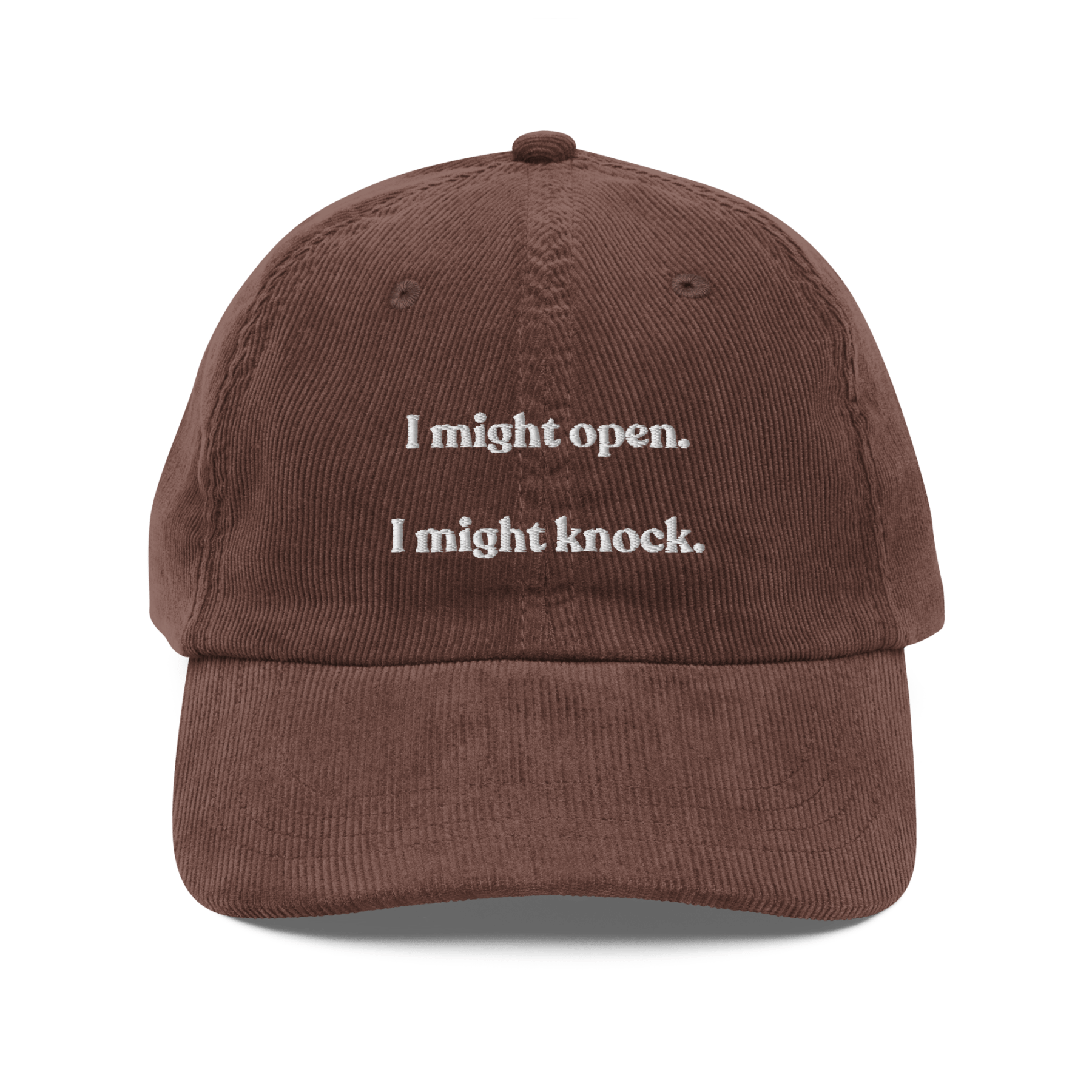 I Might Open - I Might Knock Embroidered Hat - Polychrome Goods