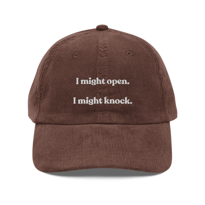 I Might Open - I Might Knock Embroidered Hat - Polychrome Goods
