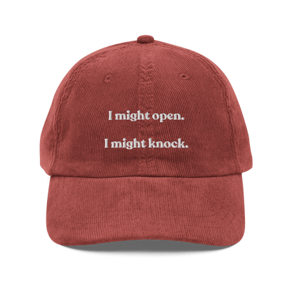 I Might Open - I Might Knock Embroidered Hat - Polychrome Goods