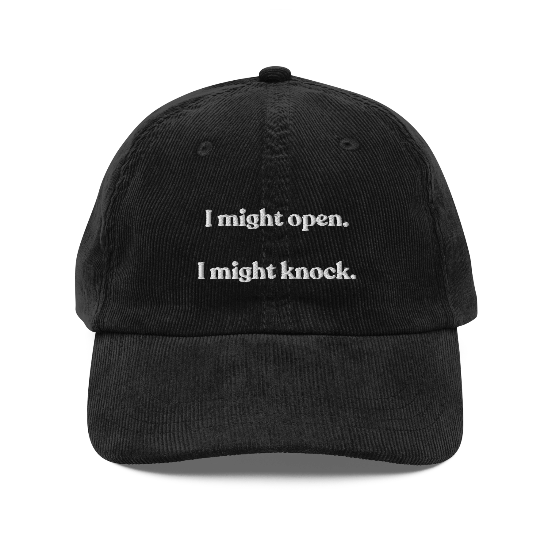 I Might Open - I Might Knock Embroidered Hat - Polychrome Goods