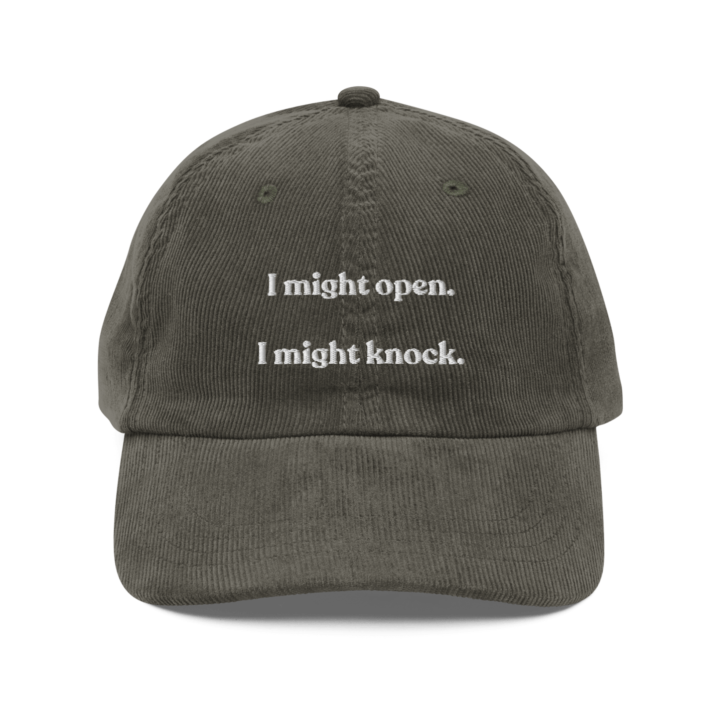 I Might Open - I Might Knock Embroidered Hat - Polychrome Goods
