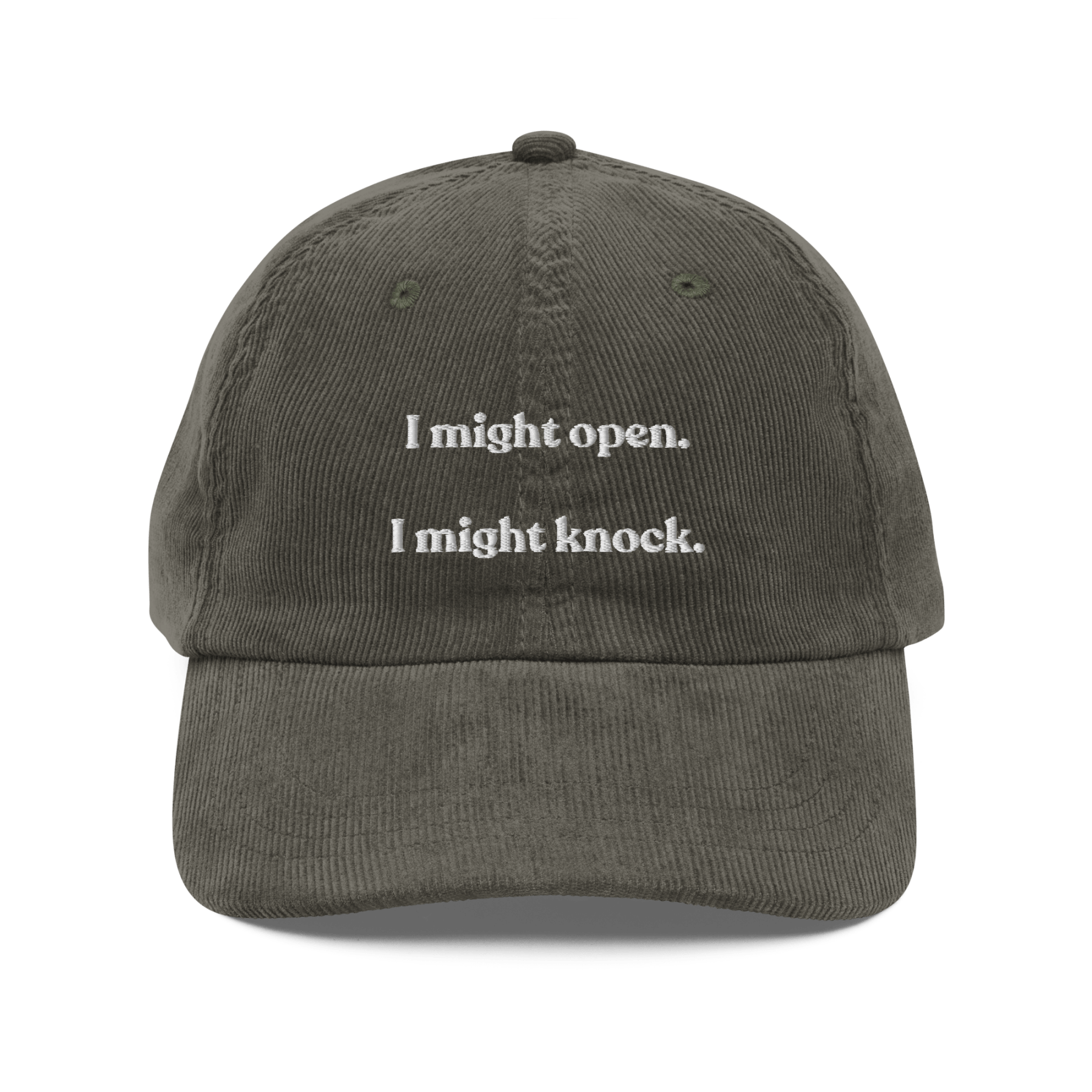 I Might Open - I Might Knock Embroidered Hat - Polychrome Goods