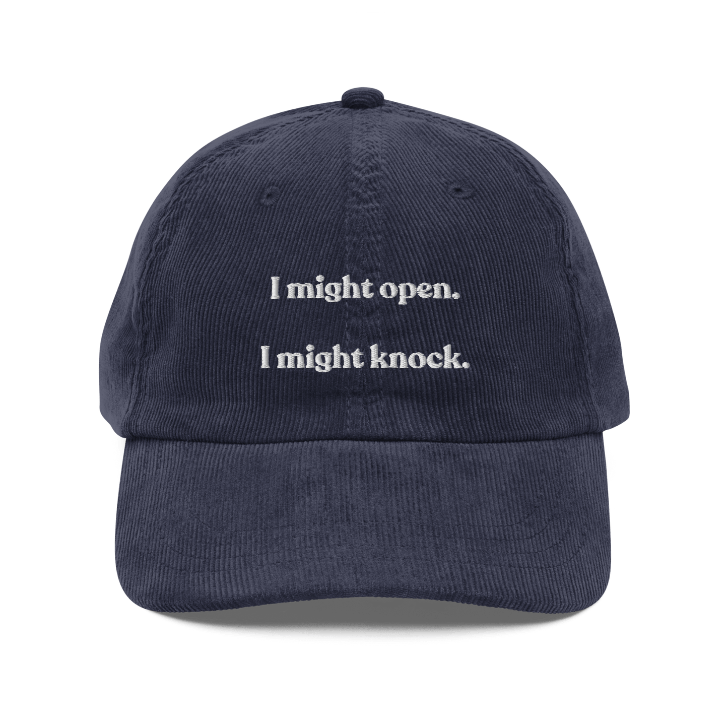I Might Open - I Might Knock Embroidered Hat - Polychrome Goods