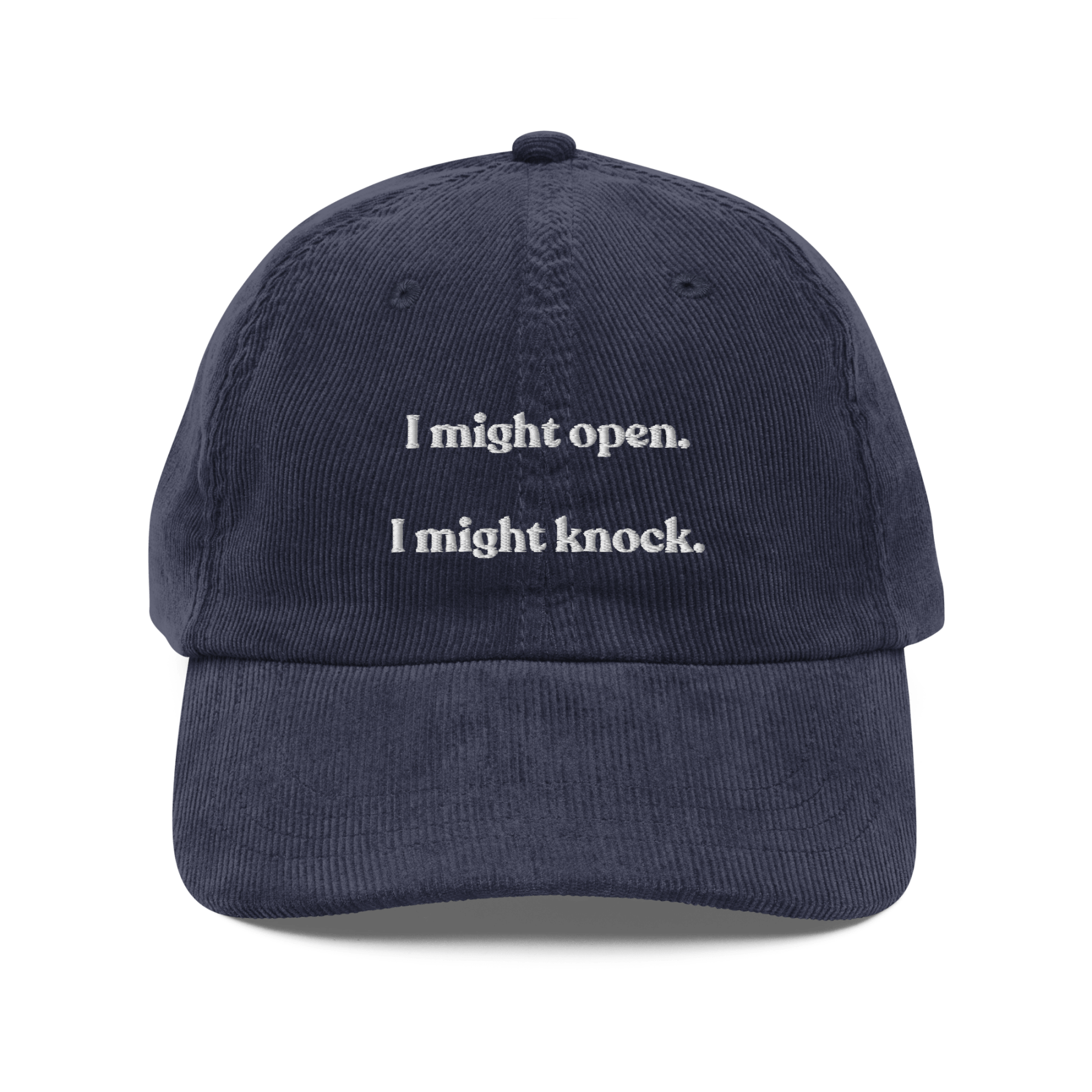I Might Open - I Might Knock Embroidered Hat - Polychrome Goods