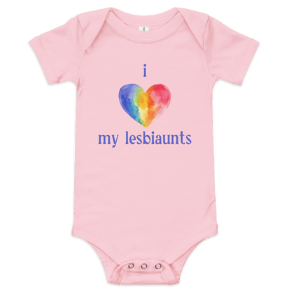 I 💜 My Lesbiaunts Baby Onesie - Polychrome Goods