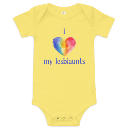 I 💜 My Lesbiaunts Baby Onesie - Polychrome Goods